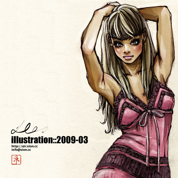 ストリートファッション イラストレーター 彩 | illustration 2009-03